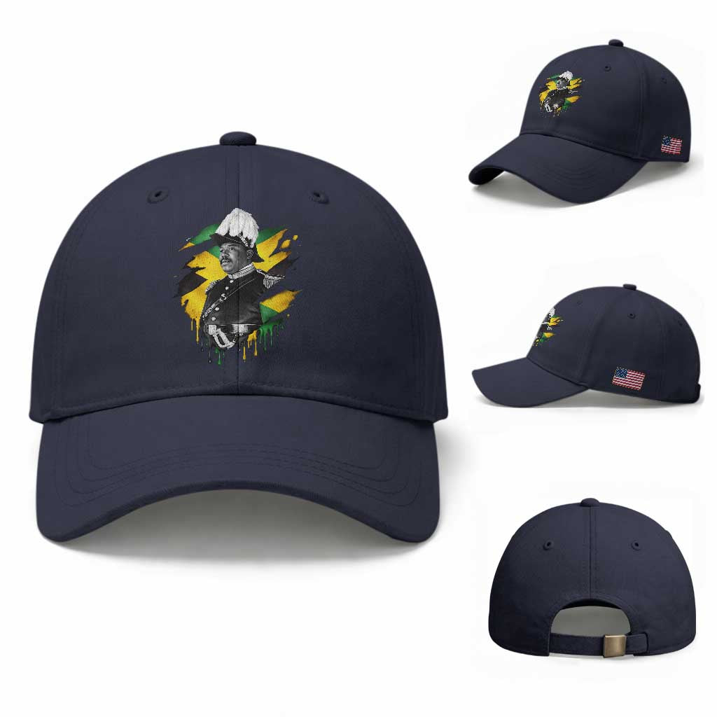 Marcus Garvey Jamaican National Hero Baseball Cap African American Heritage TS12 Baseball Cap Universal Fit Navy Print Your Wear