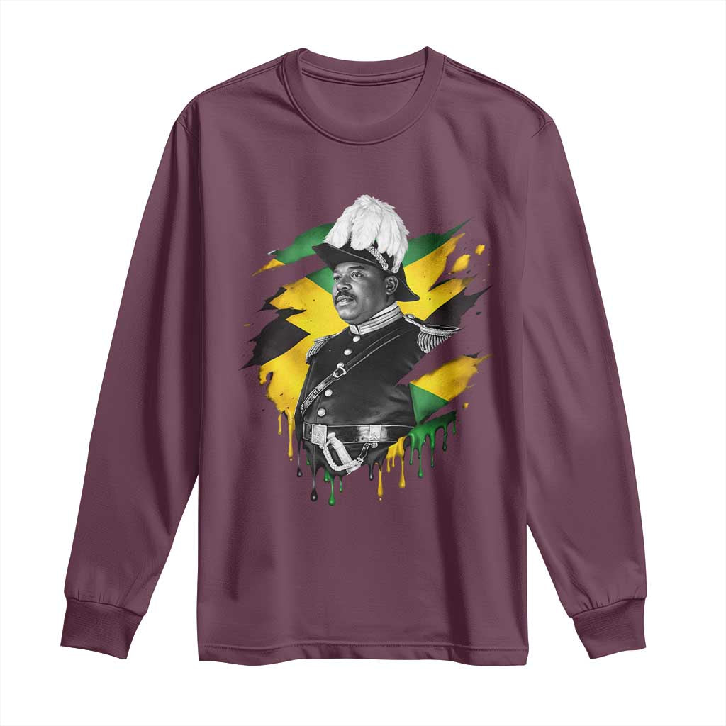 Marcus Garvey Jamaican National Hero Long Sleeve Shirt African American Heritage TS12 Maroon Print Your Wear