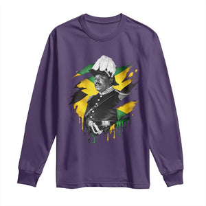 Marcus Garvey Jamaican National Hero Long Sleeve Shirt African American Heritage TS12 Purple Print Your Wear