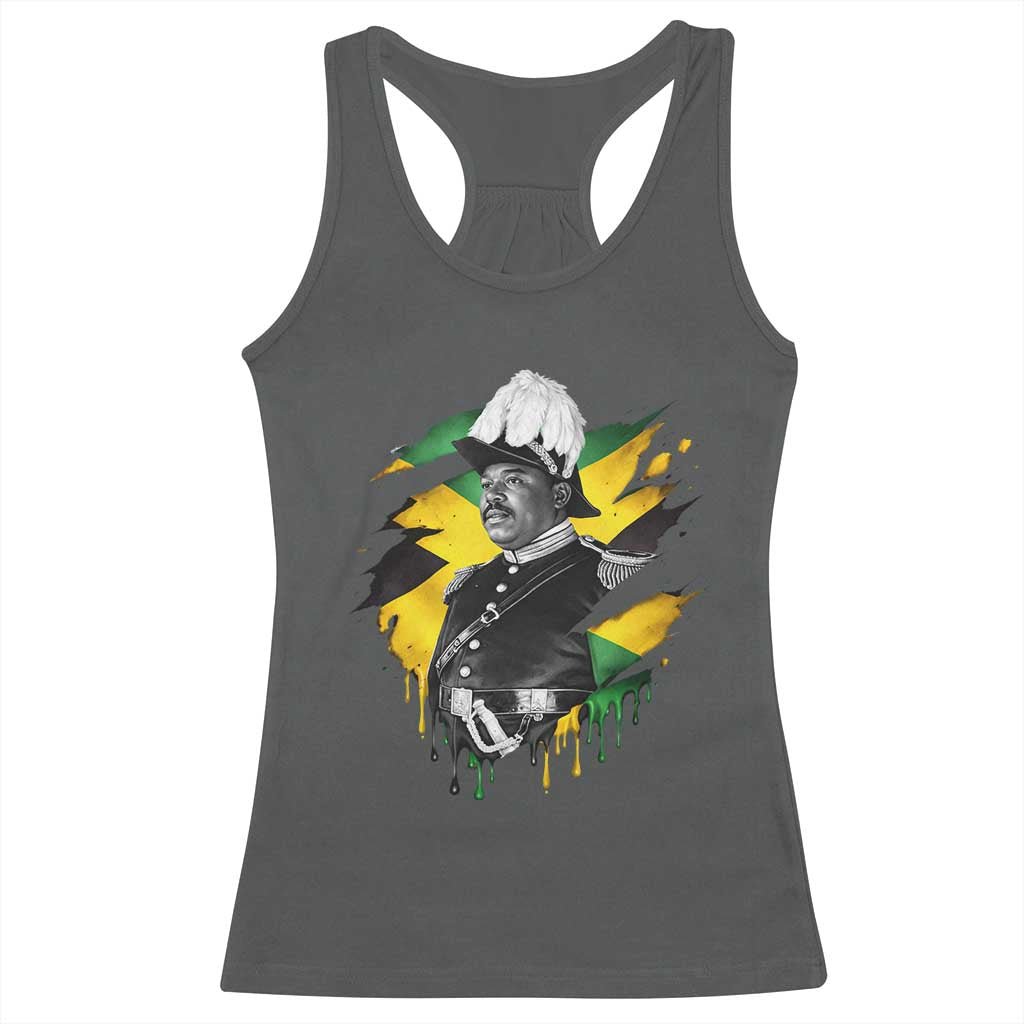 Marcus Garvey Jamaican National Hero Racerback Tank Top African American Heritage TS12 Dark Heather Print Your Wear