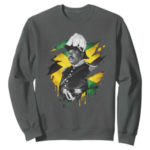 Marcus Garvey Jamaican National Hero Sweatshirt African American Heritage TS12 Dark Heather Print Your Wear