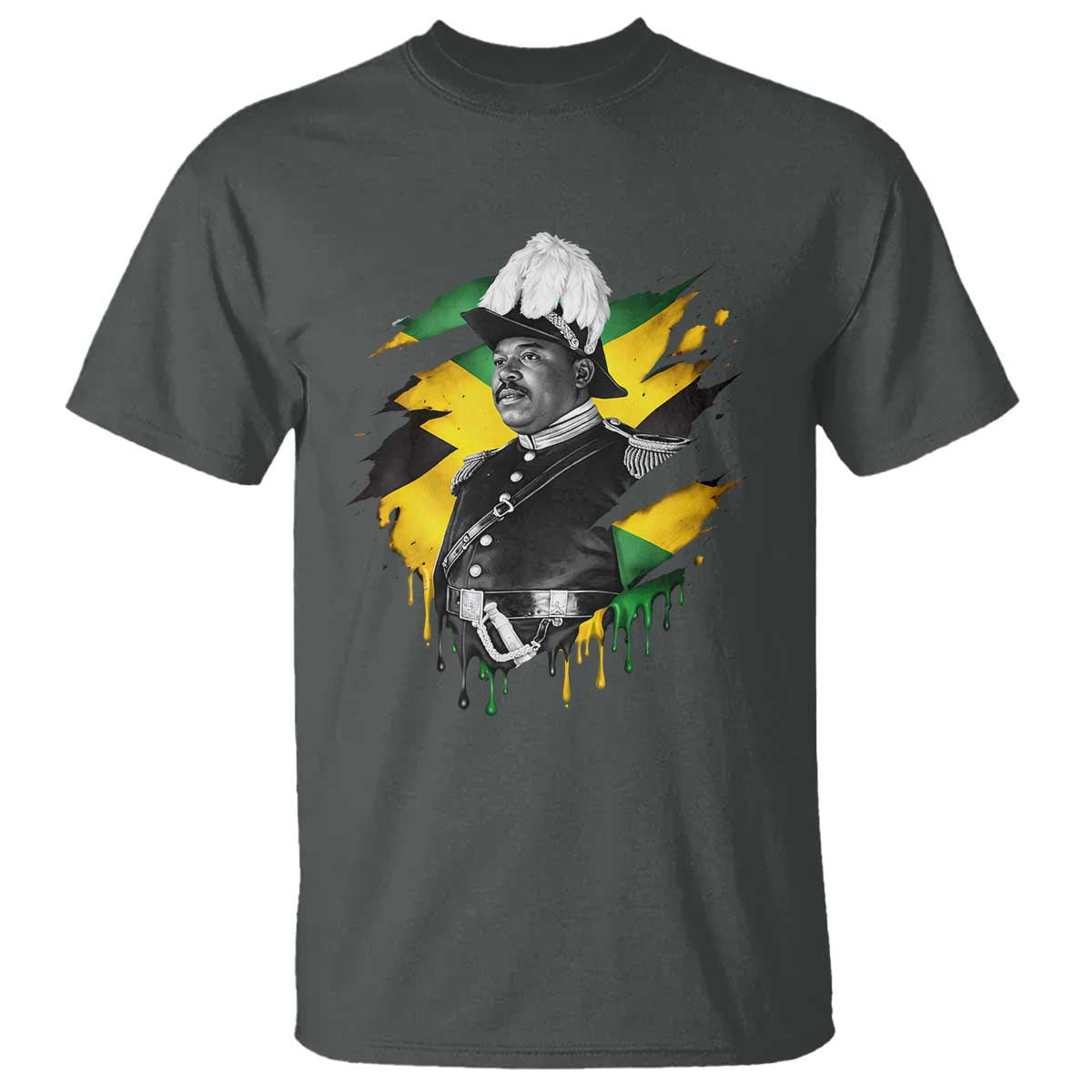 Marcus Garvey Jamaican National Hero T Shirt African American Heritage TS12 Dark Heather Print Your Wear