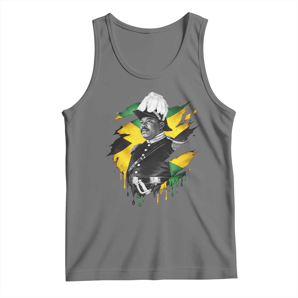 Marcus Garvey Jamaican National Hero Tank Top African American Heritage TS12 Black Heather Print Your Wear