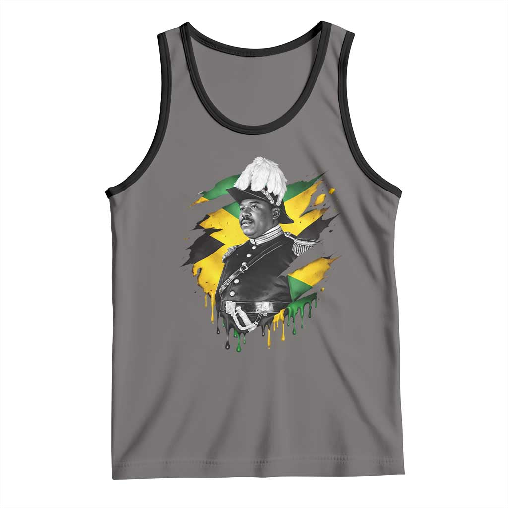 Marcus Garvey Jamaican National Hero Tank Top African American Heritage TS12 Deep Heather Black Print Your Wear