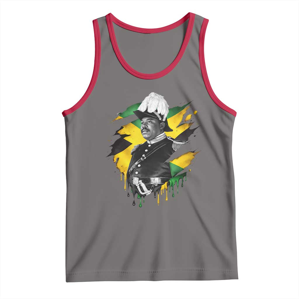 Marcus Garvey Jamaican National Hero Tank Top African American Heritage TS12 Deep Heather Red Print Your Wear
