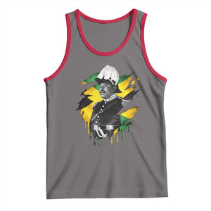 Marcus Garvey Jamaican National Hero Tank Top African American Heritage TS12 Deep Heather Red Print Your Wear