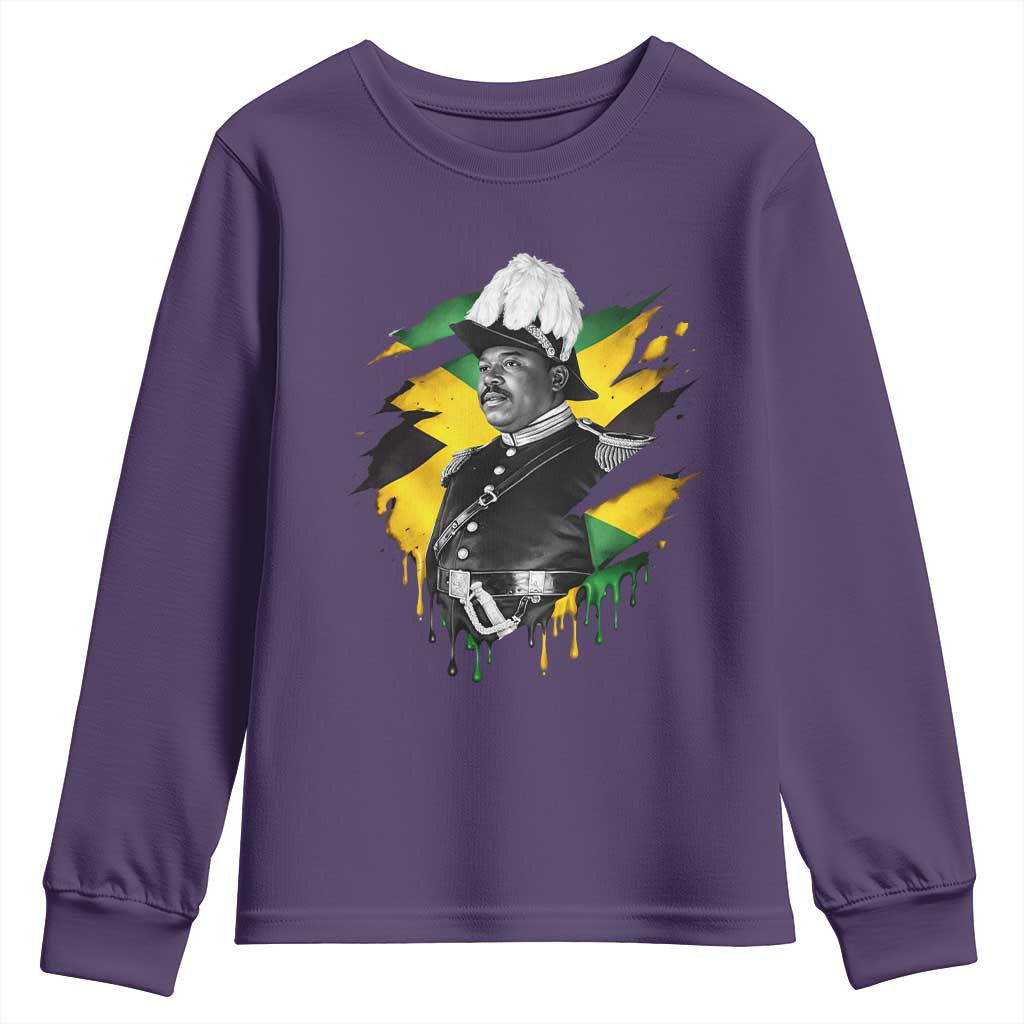 Marcus Garvey Jamaican National Hero Youth Sweatshirt African American Heritage TS12 Purple Print Your Wear
