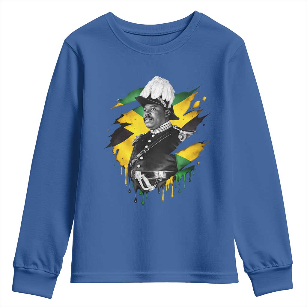 Marcus Garvey Jamaican National Hero Youth Sweatshirt African American Heritage TS12 Royal Blue Print Your Wear