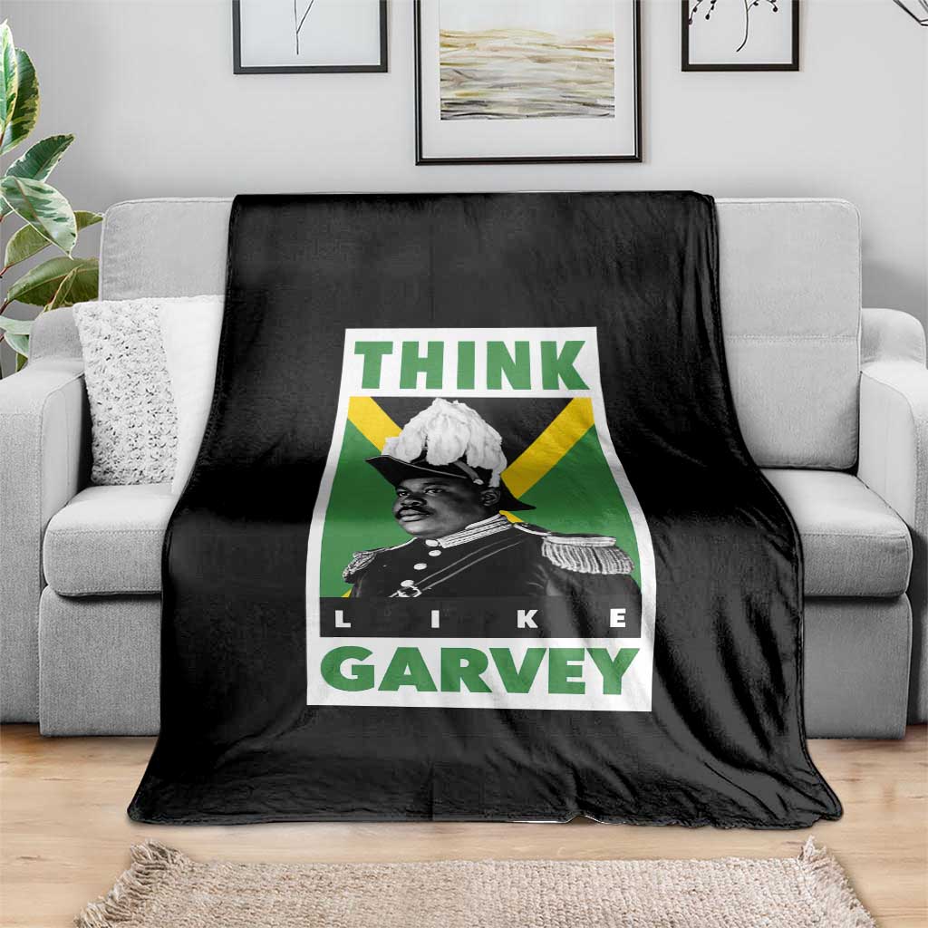 Pan Africanism Think Like Garvey Throw Blanket Marcus Garvey Jamaica Flag TS12 Print Your Wear