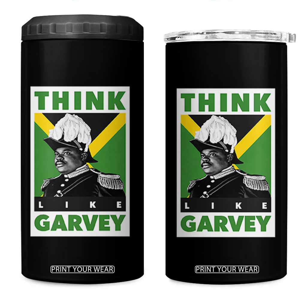 Pan Africanism Think Like Garvey 4 in 1 Can Cooler Tumbler Marcus Garvey Jamaica Flag TS12 One Size: 16 oz Black Print Your Wear
