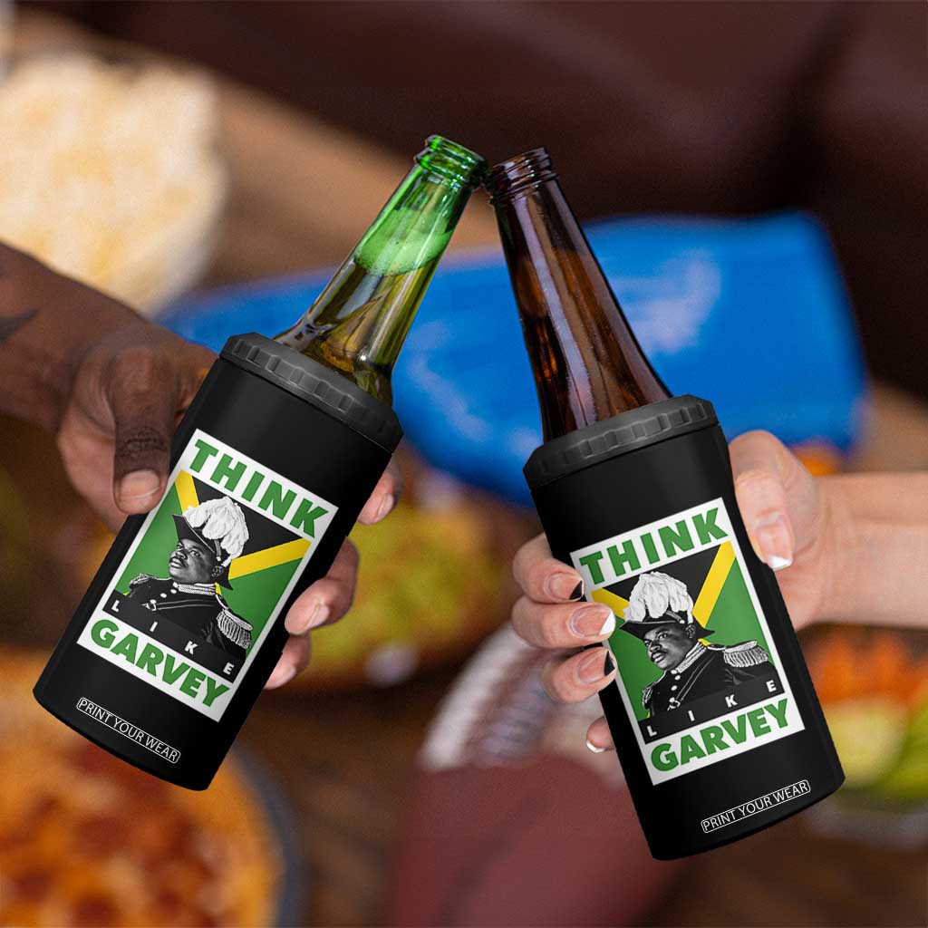 Pan Africanism Think Like Garvey 4 in 1 Can Cooler Tumbler Marcus Garvey Jamaica Flag TS12 Print Your Wear