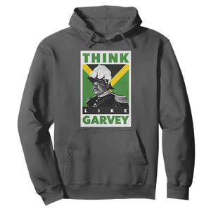 Pan Africanism Think Like Garvey Hoodie Marcus Garvey Jamaica Flag TS12 Dark Heather Print Your Wear