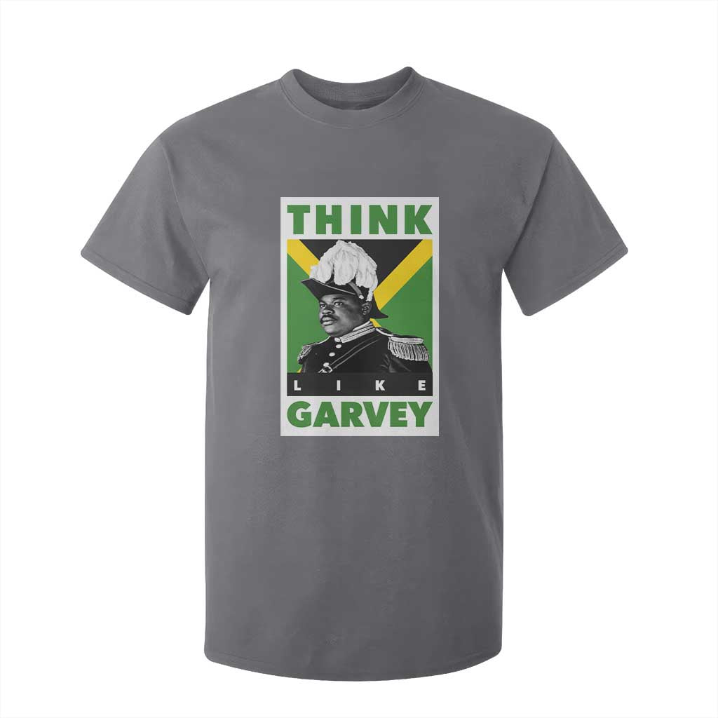 Pan Africanism Think Like Garvey T Shirt For Kid Marcus Garvey Jamaica Flag TS12 Charcoal Print Your Wear