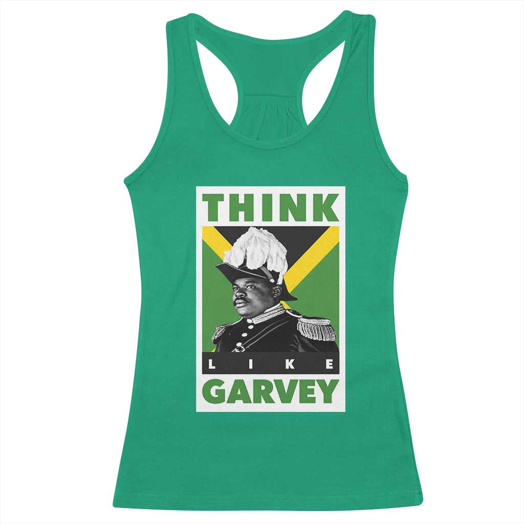 Pan Africanism Think Like Garvey Racerback Tank Top Marcus Garvey Jamaica Flag TS12 Irish Green Print Your Wear