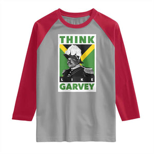 Pan Africanism Think Like Garvey Raglan Shirt Marcus Garvey Jamaica Flag TS12 Sport Gray Red Print Your Wear