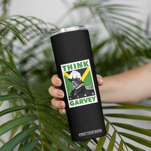 Pan Africanism Think Like Garvey Skinny Tumbler Marcus Garvey Jamaica Flag TS12 Print Your Wear