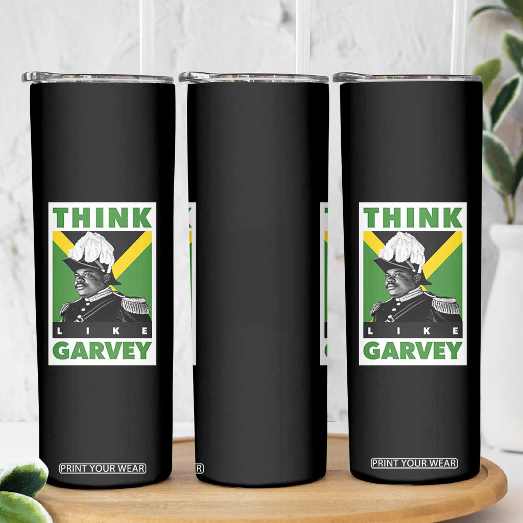 Pan Africanism Think Like Garvey Skinny Tumbler Marcus Garvey Jamaica Flag TS12 Print Your Wear