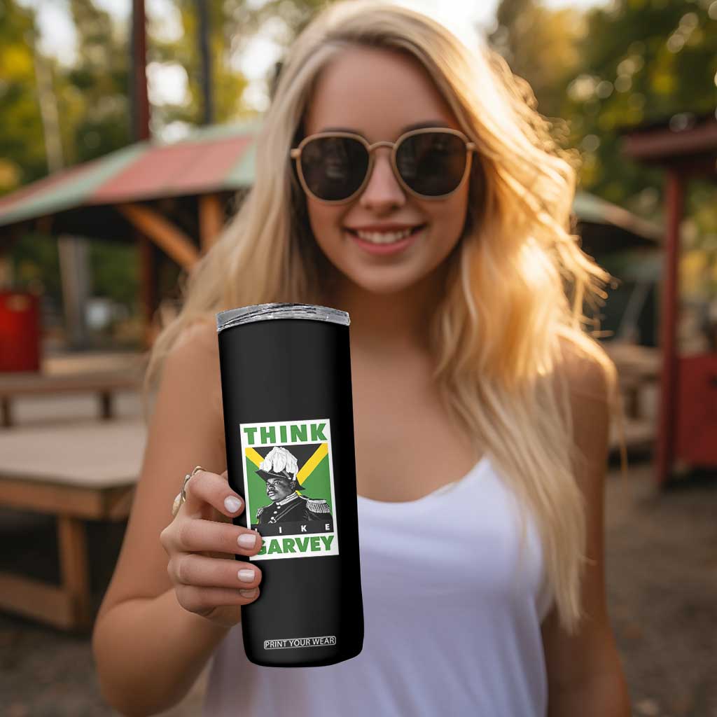 Pan Africanism Think Like Garvey Skinny Tumbler Marcus Garvey Jamaica Flag TS12 Print Your Wear