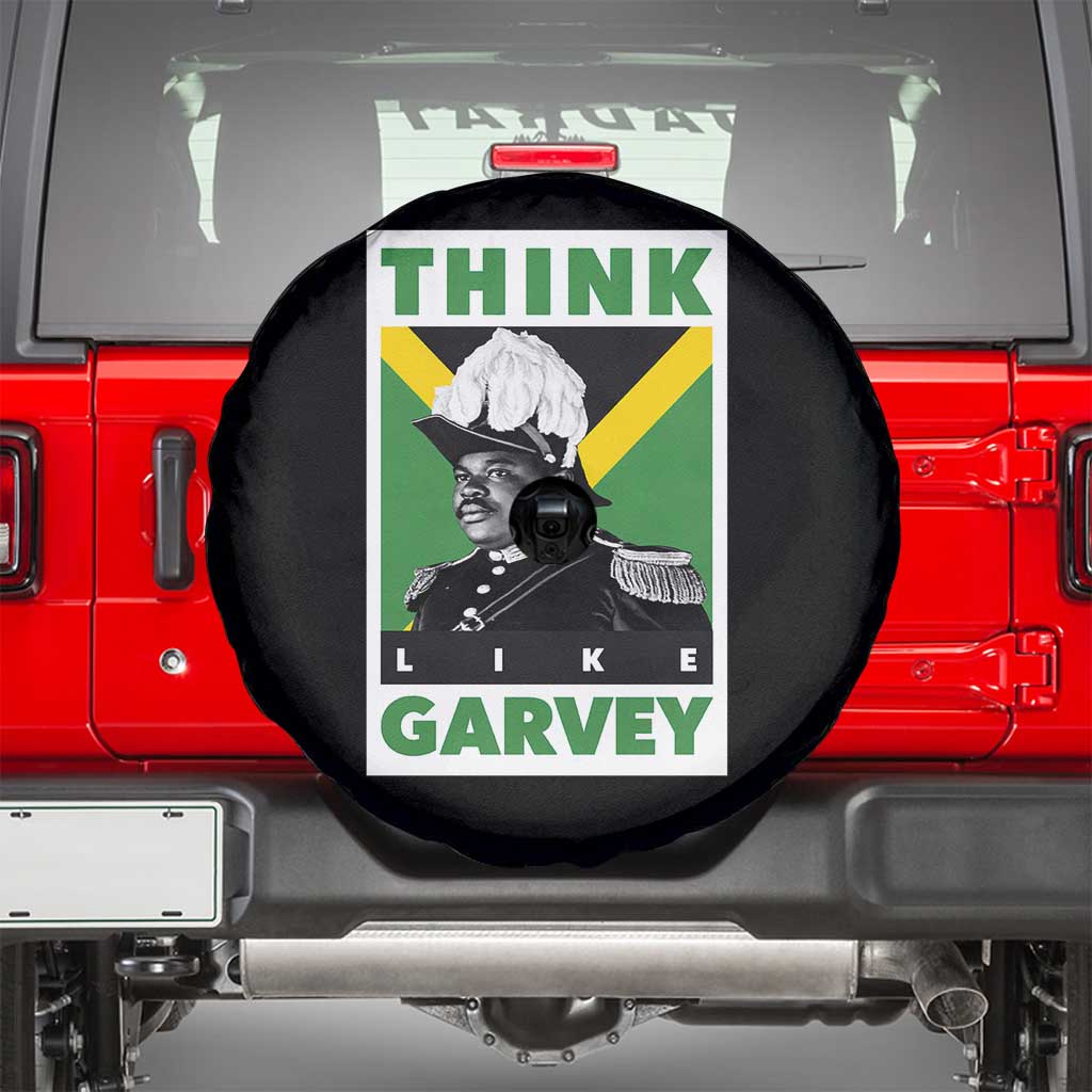 Pan Africanism Think Like Garvey Spare Tire Cover Marcus Garvey Jamaica Flag TS12 Black Print Your Wear
