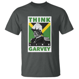 Pan Africanism Think Like Garvey T Shirt Marcus Garvey Jamaica Flag TS12 Dark Heather Print Your Wear