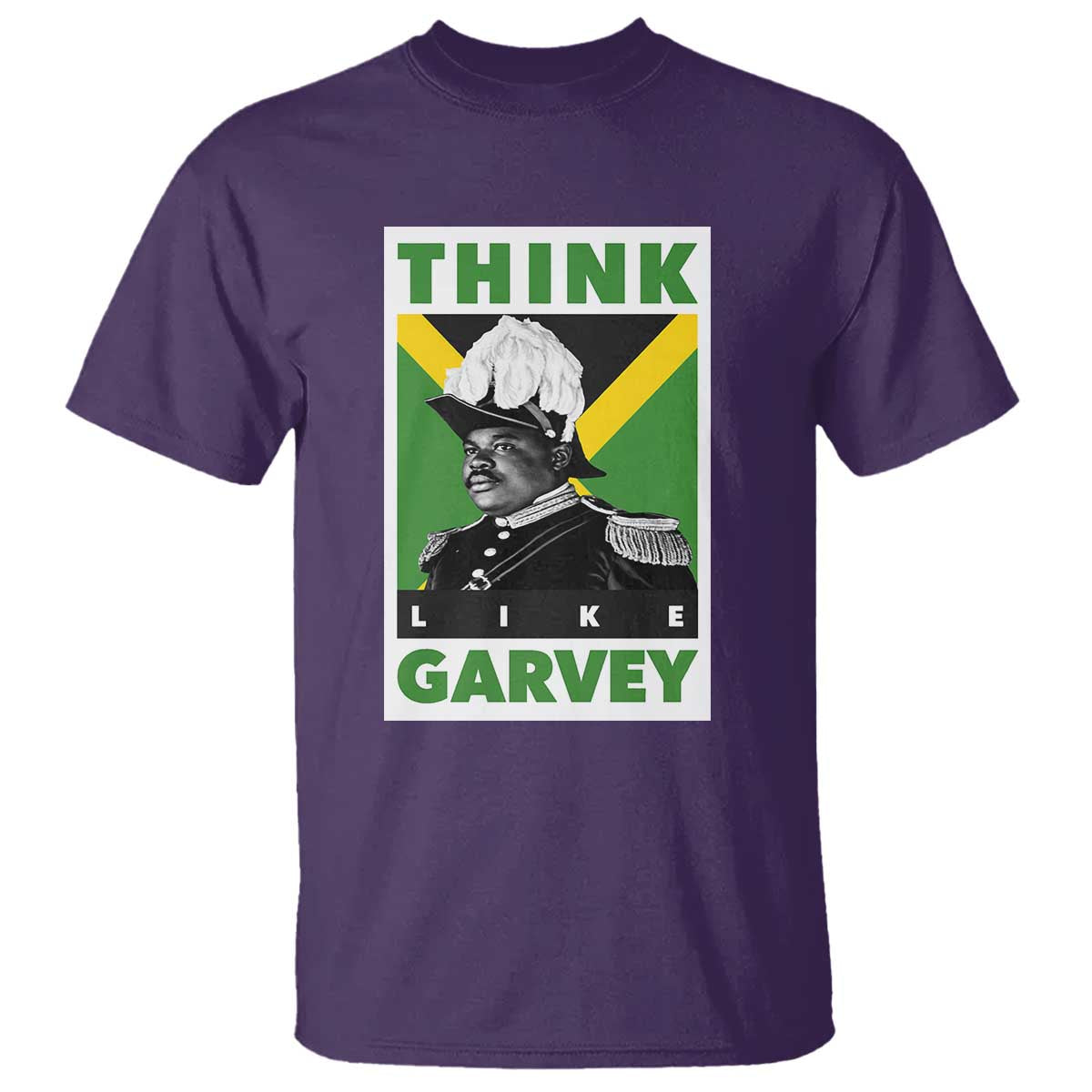 Pan Africanism Think Like Garvey T Shirt Marcus Garvey Jamaica Flag TS12 Purple Print Your Wear