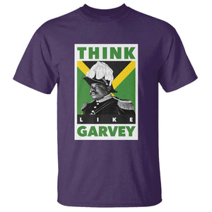 Pan Africanism Think Like Garvey T Shirt Marcus Garvey Jamaica Flag TS12 Purple Print Your Wear