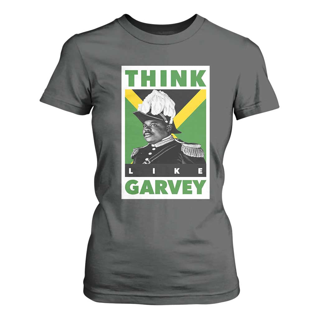 Pan Africanism Think Like Garvey T Shirt For Women Marcus Garvey Jamaica Flag TS12 Dark Heather Print Your Wear