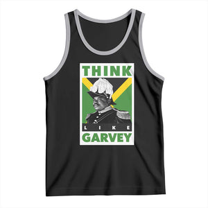 Pan Africanism Think Like Garvey Tank Top Marcus Garvey Jamaica Flag TS12 Black Athletic Heather Print Your Wear