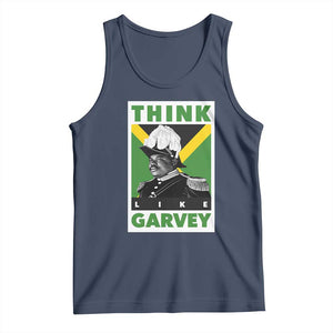 Pan Africanism Think Like Garvey Tank Top Marcus Garvey Jamaica Flag TS12 Navy Print Your Wear