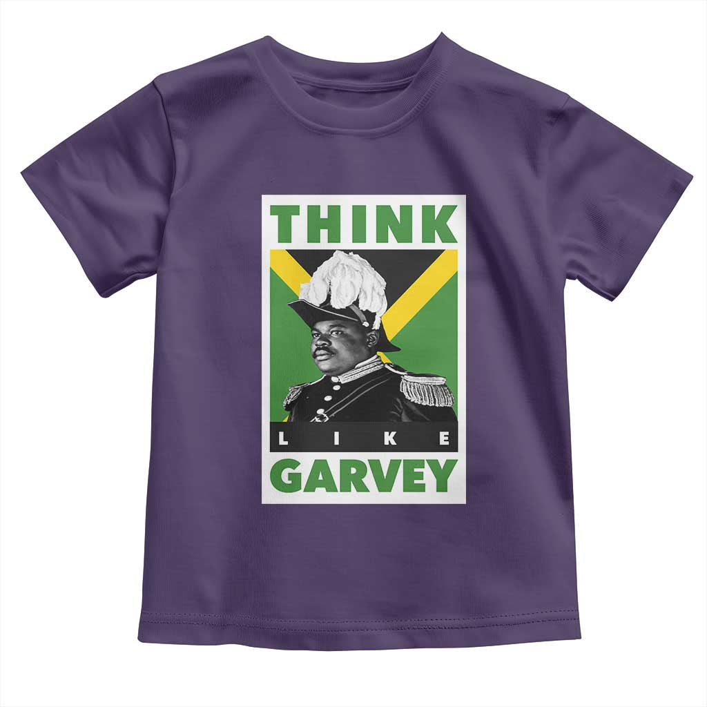 Pan Africanism Think Like Garvey Toddler T Shirt Marcus Garvey Jamaica Flag TS12 Purple Print Your Wear