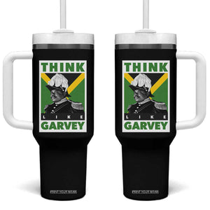 Pan Africanism Think Like Garvey Tumbler With Handle Marcus Garvey Jamaica Flag TS12 One Size: 40 oz Black Print Your Wear