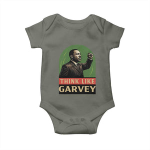Think Like Garvey Baby Onesie Civil Rights Leader Gift TS12 Military Green Print Your Wear