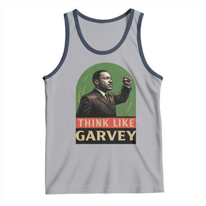 Think Like Garvey Tank Top Civil Rights Leader Gift TS12 Athletic Heather Navy Print Your Wear