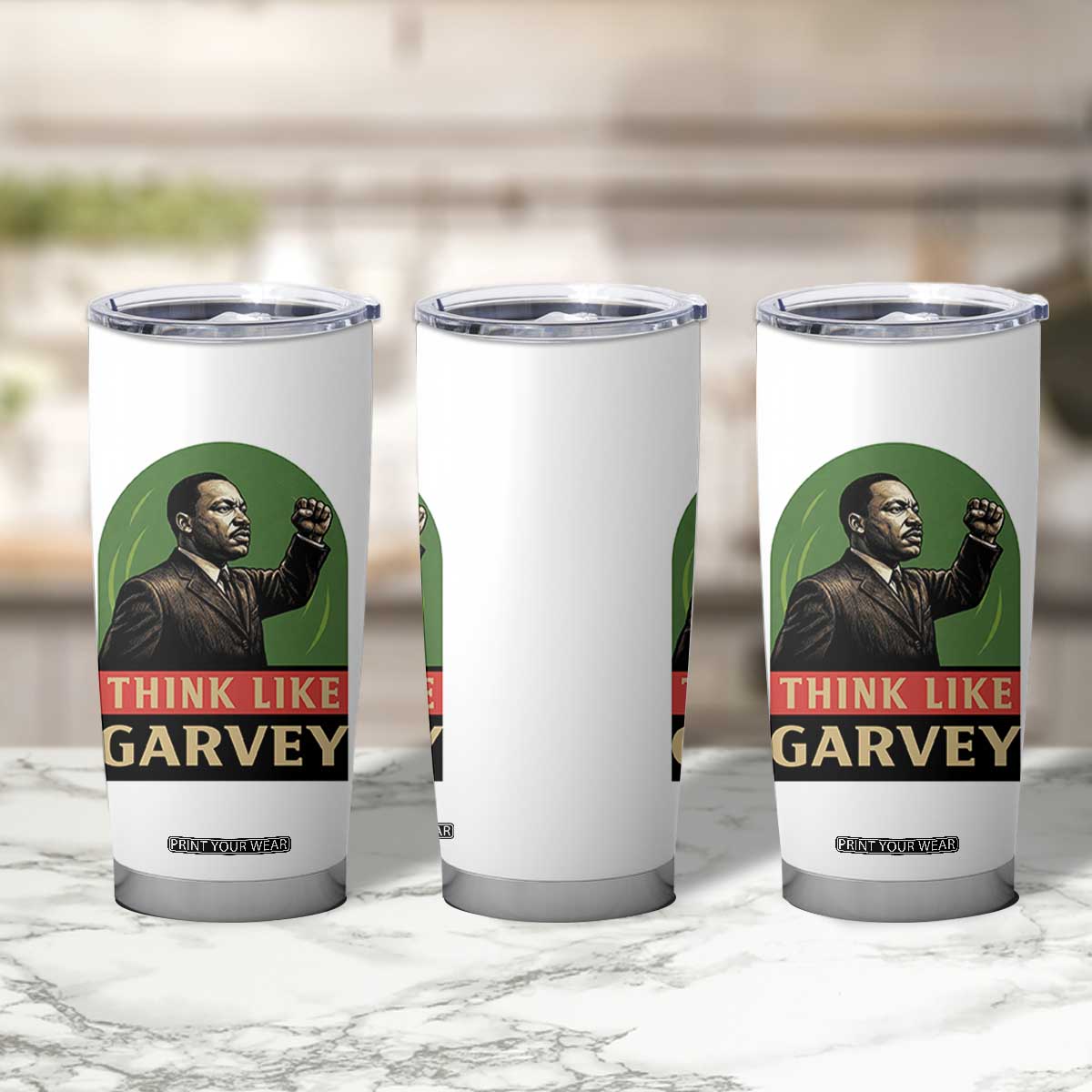 Think Like Garvey Tumbler Cup Civil Rights Leader Gift TS12 Print Your Wear