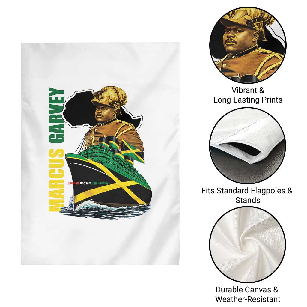 Marcus Garvey Jamaica Pride Garden Flag One God One Aim One Destiny TS12 Print Your Wear