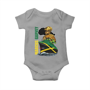 Marcus Garvey Jamaica Pride Baby Onesie One God One Aim One Destiny TS12 Sport Gray Print Your Wear