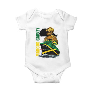 Marcus Garvey Jamaica Pride Baby Onesie One God One Aim One Destiny TS12 White Print Your Wear