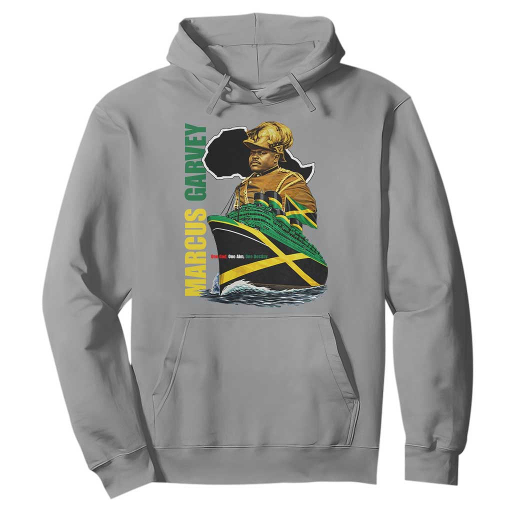 Marcus Garvey Jamaica Pride Hoodie One God One Aim One Destiny TS12 Sport Gray Print Your Wear