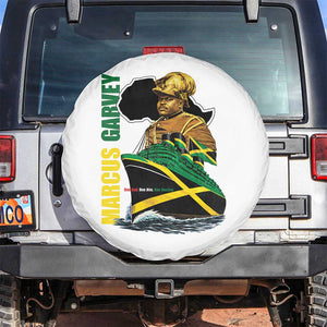 Marcus Garvey Jamaica Pride Spare Tire Cover One God One Aim One Destiny TS12 No hole White Print Your Wear