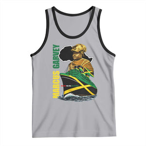 Marcus Garvey Jamaica Pride Tank Top One God One Aim One Destiny TS12 Athletic Heather Black Print Your Wear
