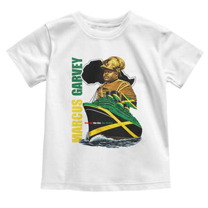 Marcus Garvey Jamaica Pride Toddler T Shirt One God One Aim One Destiny TS12 White Print Your Wear