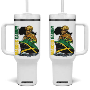 Marcus Garvey Jamaica Pride Tumbler With Handle One God One Aim One Destiny TS12 One Size: 40 oz White Print Your Wear
