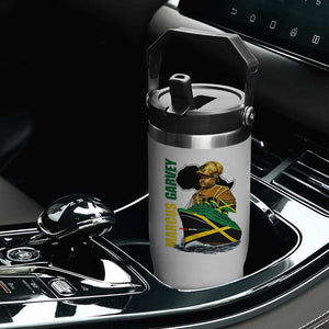 Marcus Garvey Jamaica Pride Flip Straw Tumbler One God One Aim One Destiny TS12 Print Your Wear