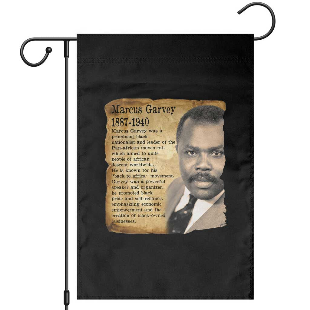 Marcus Garvey Garden Flag Strong Black History Leader TS12 Black Print Your Wear