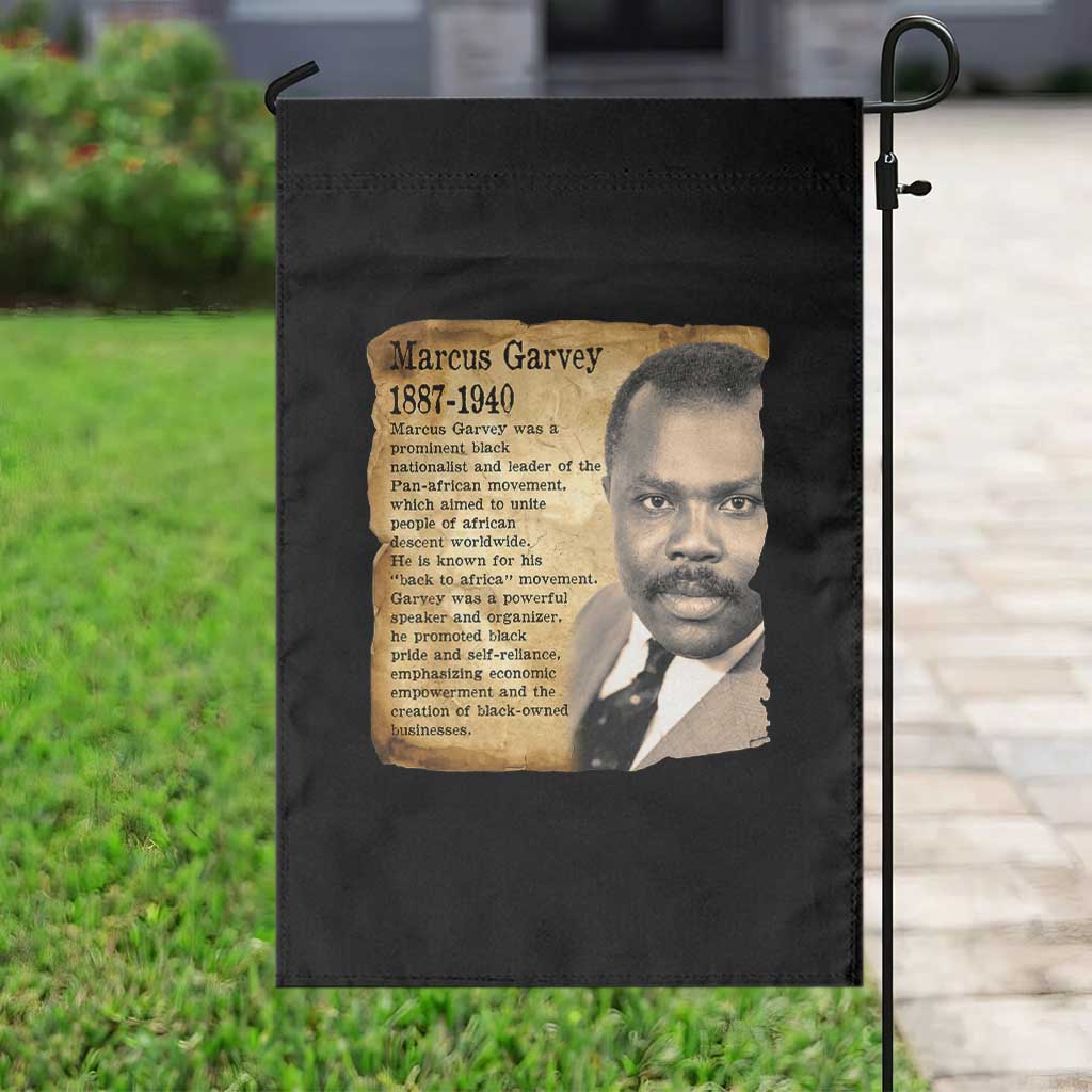 Marcus Garvey Garden Flag Strong Black History Leader TS12 Print Your Wear