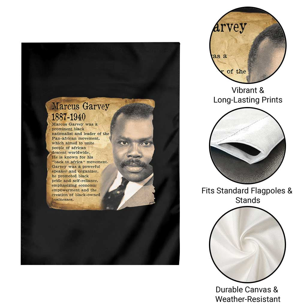Marcus Garvey Garden Flag Strong Black History Leader TS12 Print Your Wear