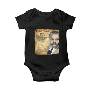 Marcus Garvey Baby Onesie Strong Black History Leader TS12 Black Print Your Wear