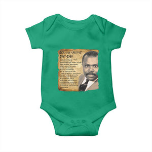 Marcus Garvey Baby Onesie Strong Black History Leader TS12 Irish Green Print Your Wear