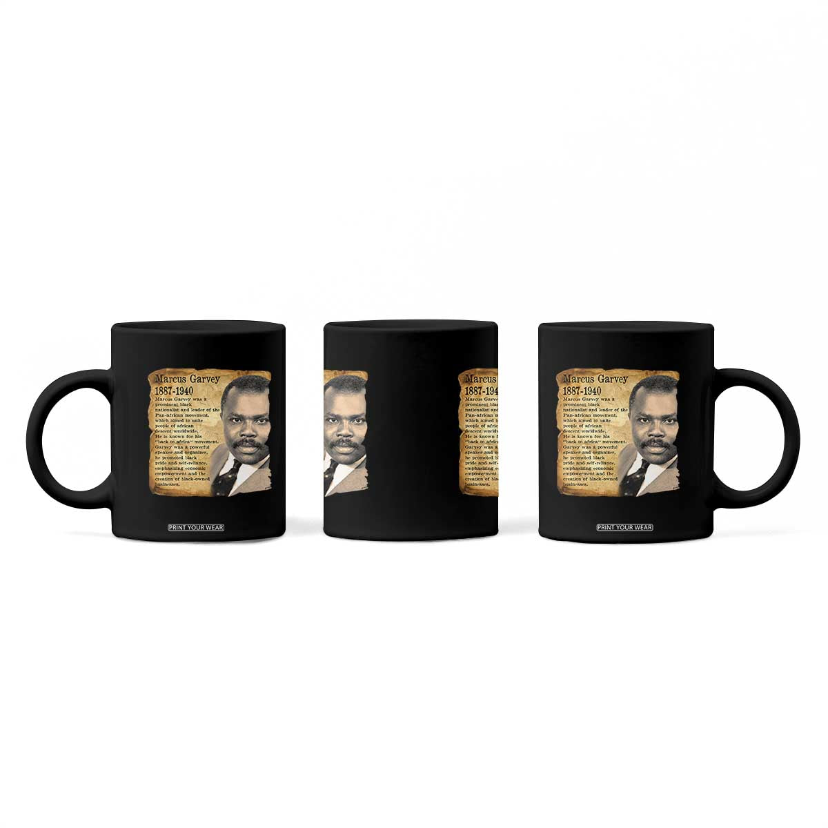 Marcus Garvey Coffee Mug Strong Black History Leader TS12 Print Your Wear
