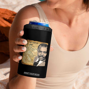 Marcus Garvey 4 in 1 Can Cooler Tumbler Strong Black History Leader TS12 Print Your Wear
